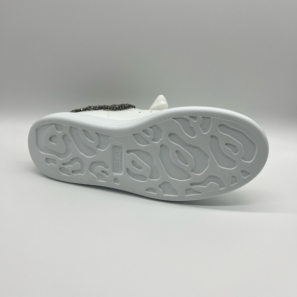 Alexander McQueen Larry Oversized Sneakers White Silver Crystals Size 37 US 7 - Picture 9 of 10